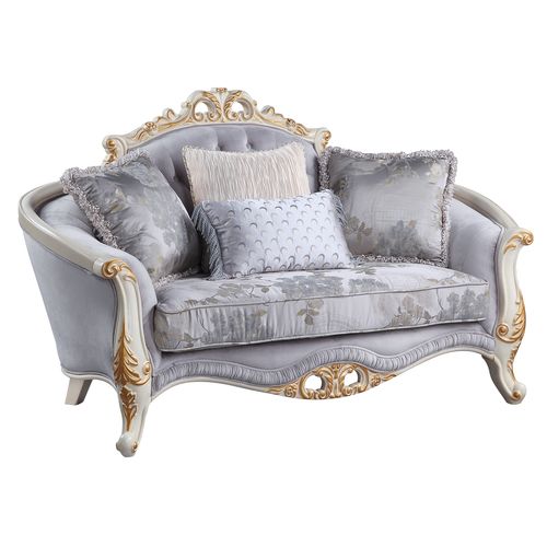 Acme - Galelvith Loveseat W/4 Pillows LV00255 Gray Fabric