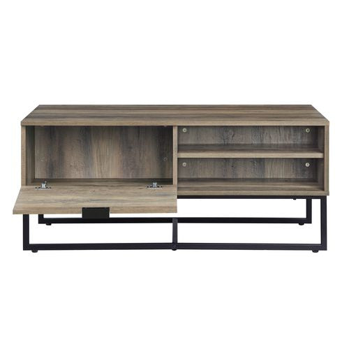 Acme - Homare Coffee Table LV00323 Rustic Oak & Black Finish