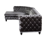 Atesis Sectional Sofa LV00337 Dark Gray Velvet | Acme | Home Elegance USA