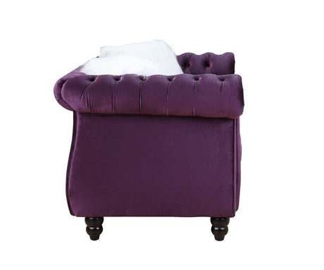 Acme - Thotton Sofa W/2 Pillows LV00340 Purple Velvet