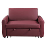 Acme - Caia Adjustable Sofa W/Sleeper LV00343 Red Fabric