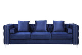 Bovasis Sofa W/5 Pillows LV00366 Blue Velvet | Acme - LV00366 - Home Elegance USA - 2