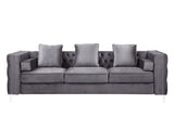 Acme - Bovasis Sofa W/5 Pillows LV00368 Gray Velvet