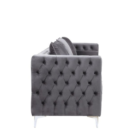 Acme - Bovasis Sofa W/5 Pillows LV00368 Gray Velvet