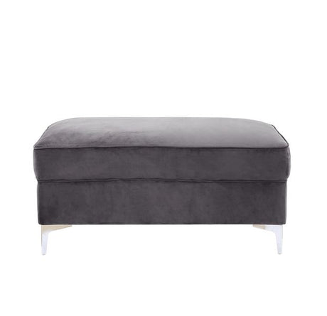 Acme - Bovasis Ottoman LV00369 Gray Velvet