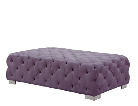 Acme - Qokmis Ottoman LV00390 Purple Velvet