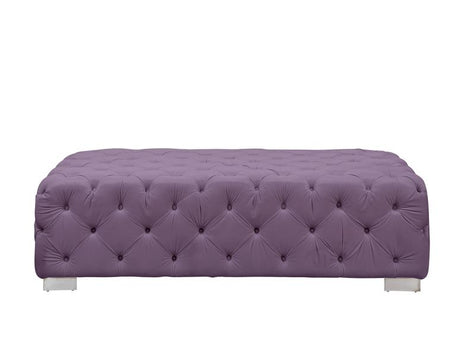 Acme - Qokmis Ottoman LV00390 Purple Velvet