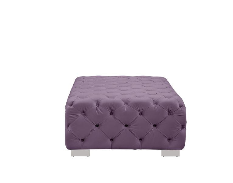 Acme - Qokmis Ottoman LV00390 Purple Velvet
