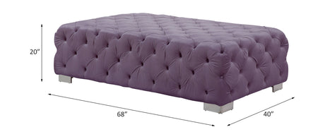 Acme - Qokmis Ottoman LV00390 Purple Velvet