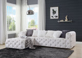 Acme - Qokmis Sectional Sofa W/6 Pillows LV00391 Beige Velvet