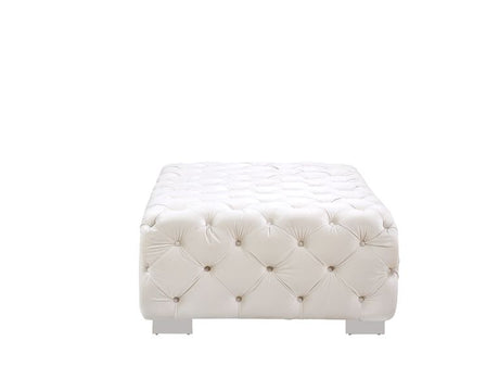 Acme - Qokmis Ottoman LV00392 Beige Velvet