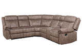 Acme - Dollum Motion Sectional Sofa LV00397 Two Tone Chocolate Velvet