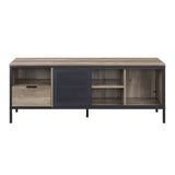 Acme - Nantan Tv Stand LV00404 Rustic Oak & Black Finish