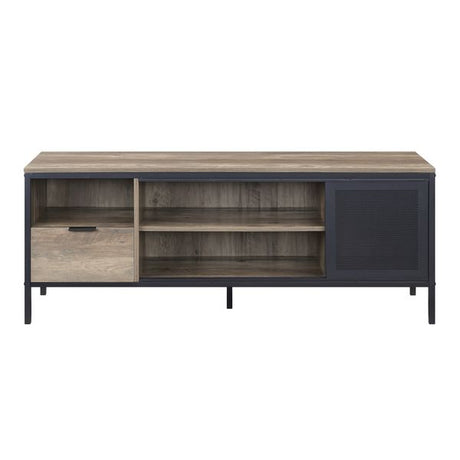 Acme - Nantan Tv Stand LV00404 Rustic Oak & Black Finish