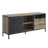 Acme - Nantan Tv Stand LV00405 Rustic Oak & Black Finish