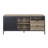 Acme - Nantan Tv Stand LV00405 Rustic Oak & Black Finish