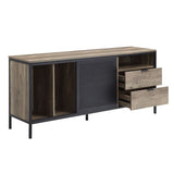 Acme - Nantan Tv Stand LV00405 Rustic Oak & Black Finish