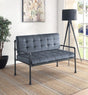 Brantley Loveseat LV00426 Gray Velvet & Sandy Gray Finish | Acme | Home Elegance USA