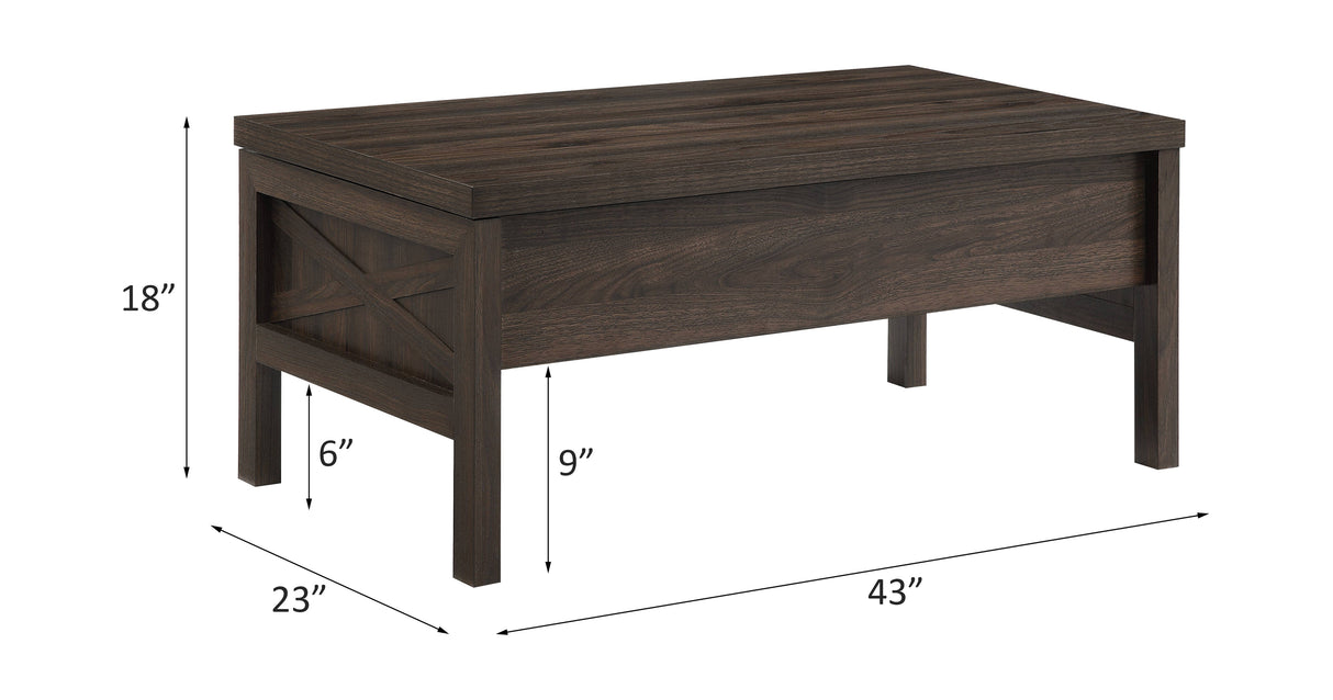 Acme - Zola Coffee Table W/Lift Top LV00446 Walnut Finish