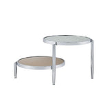 Abbe Coffee Table LV00572 Glass & Chrome Finish | Acme - LV00572 - Home Elegance USA - 2