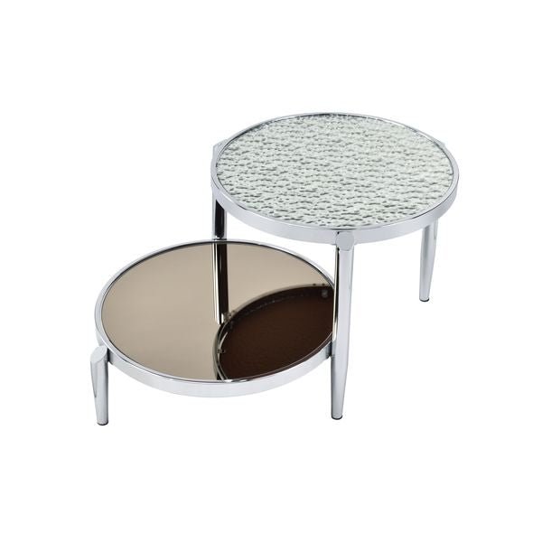 Abbe Coffee Table LV00572 Glass & Chrome Finish | Acme - LV00572 - Home Elegance USA - 3