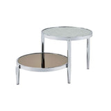 Abbe Coffee Table LV00572 Glass & Chrome Finish | Acme - LV00572 - Home Elegance USA - 1