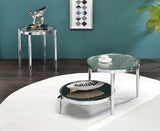 Abbe Coffee Table LV00572 Glass & Chrome Finish | Acme - LV00572 - Home Elegance USA - 4