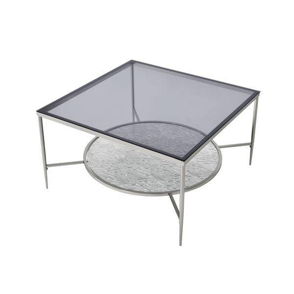 Adelrik Coffee Table LV00574 Glass & Chrome Finish | Acme - LV00574 - Home Elegance USA - 3