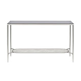 Adelrik Sofa Table LV00576 Glass & Chrome Finish | Acme - LV00576 - Home Elegance USA - 2