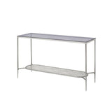 Adelrik Sofa Table LV00576 Glass & Chrome Finish | Acme - LV00576 - Home Elegance USA - 1