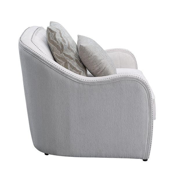 Acme - Mahler Chair W/2 Pillows LV00580 Beige Linen