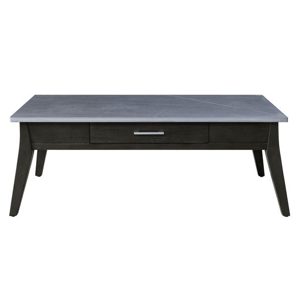 Acme - Zemocryss Coffee Table LV00608 Sintered Stone Top & Dark Brown Finish