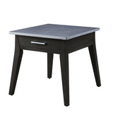 Acme - Zemocryss End Table LV00609 Sintered Stone Top Marble Top & Dark Brown Finish