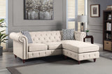 Acme - Waldina Reversible Sectional Sofa LV00643 Beige Fabric