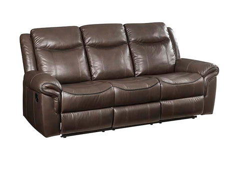 Acme - Lydia Motion Sofa W/USB LV00654 Brown Leather Aire