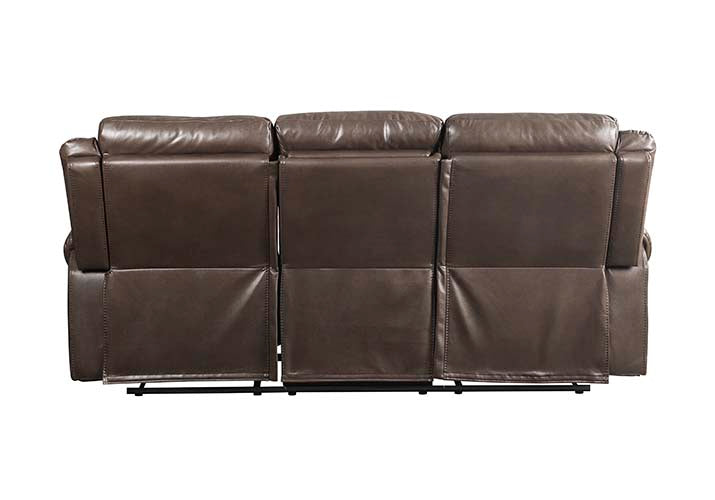 Acme - Lydia Motion Sofa W/USB LV00654 Brown Leather Aire