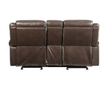 Acme - Lydia Motion Loveseat W/USB & Console LV00655 Brown Leather Aire