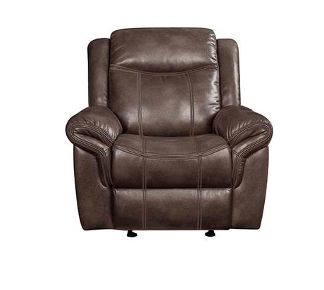 Acme - Lydia Motion Glider Recliner LV00656 Brown Leather Aire