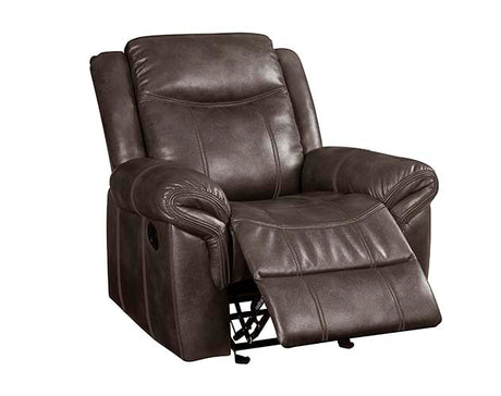 Acme - Lydia Motion Glider Recliner LV00656 Brown Leather Aire