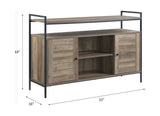 Baina Tv Stand LV00743 Rustic Oak & Black Finish | Acme - LV00743 - Home Elegance USA - 2