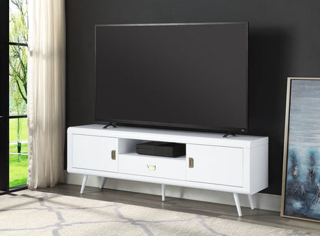 Acme - Pagan Tv Stand LV00745 White High Gloss Finish