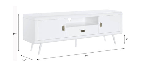 Acme - Pagan Tv Stand LV00745 White High Gloss Finish