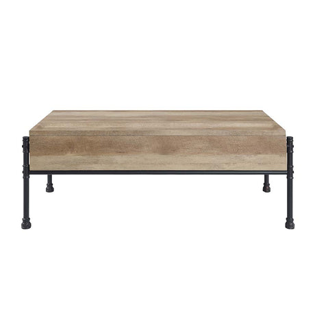 Acme - Brantley Coffee Table W/Lift Top LV00747 Oak & Sandy Black Finish