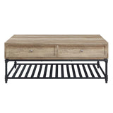 Acme - Brantley II Coffee Table LV00748 Oak & Sandy Black Finish