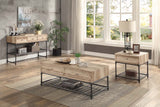 Acme - Brantley II Coffee Table LV00748 Oak & Sandy Black Finish