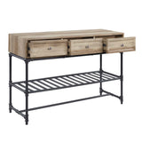 Brantley II Sofa Table LV00750 Oak & Sandy Black Finish | Acme - LV00750 - Home Elegance USA - 4