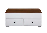 Acme - Raeden Coffee Table W/Lift Top LV00788 White & Walnut Finish