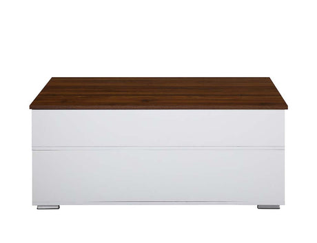 Acme - Raeden Coffee Table W/Lift Top LV00788 White & Walnut Finish