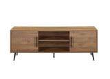 Acme - Wafiya Tv Stand LV00789 Rustic Wood & Black Finish