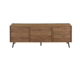 Acme - Wafiya Tv Stand LV00789 Rustic Wood & Black Finish